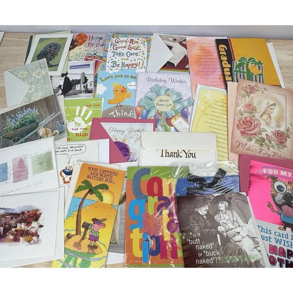 Mixed Lot 120+ Assorted Greeting/ Note Cards VTG-Modern‎ All Occasions Holidays